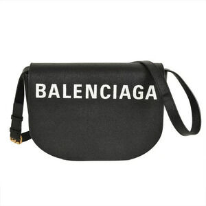 Balenciaga Ville Day Shoulder Bag Leather Black